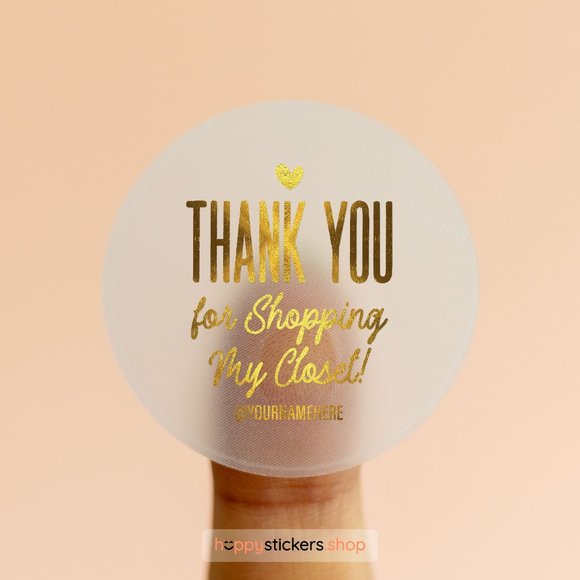 Thank You For Shopping My Closet! Stickers & Labels with your custom name - Picture 13 of 16